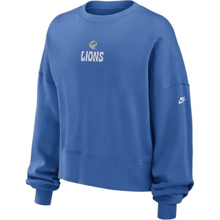 Nike Nike Detroit Lions Rewind Women's Nike Nfl Pullover Crew