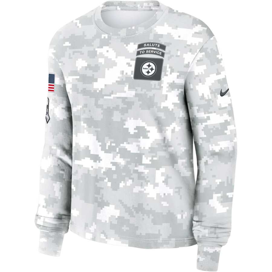 Nike Nike Pittsburgh Steelers Salute To Service Edge Lockup Women's Nike Dri-FIT Nfl Long-Sleeve T-Shirt