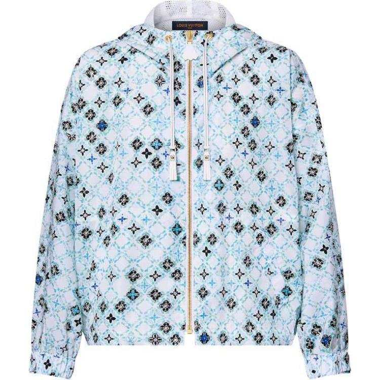 LOUIS VUITTON Lv Monogram Tile Hooded Parka