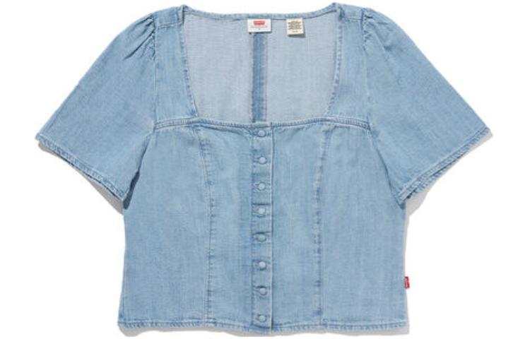 Levis Levis Shirts Women's Blue Square Collar Moderate Other