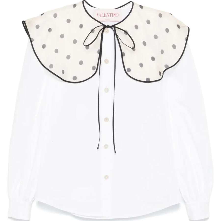 Valentino Valentino Bib Collar Button Up Shirt