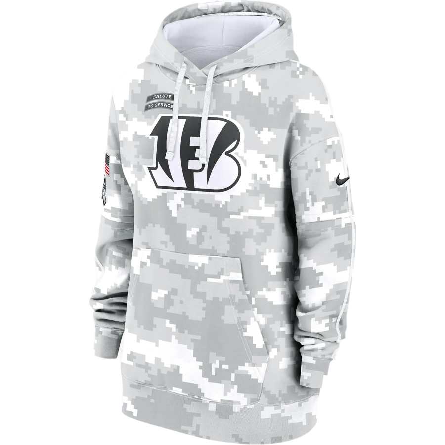 Nike Nike Cincinnati Bengals Salute To Service Primary Edge Club Women's Nike Nfl Pullover Hoodie