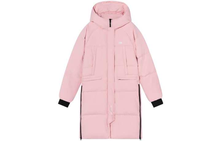 New Balance New Balance Down Jackets Women's Pink Hooded Thickened Quilted Down Jacket