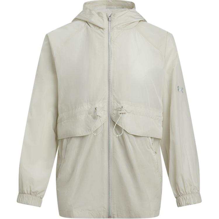 Under Armour Crinkle Wvn Jacket Women's Mink White Gray