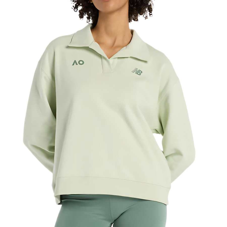 New Balance New Balance French Terry Polo Shirt Women's Green