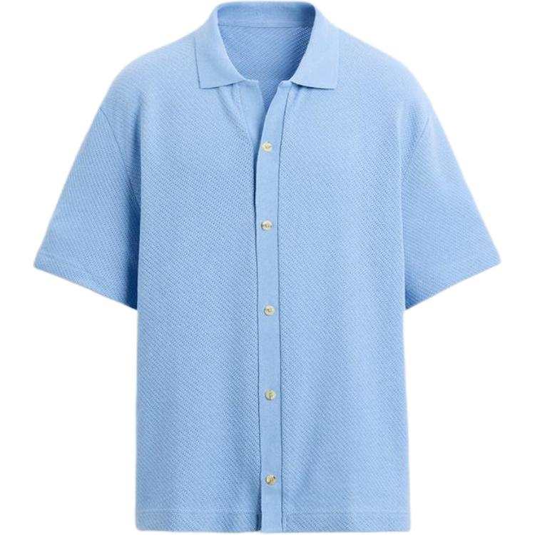 ZARA ZARA Shirts Men's Blue Lapel Moderate