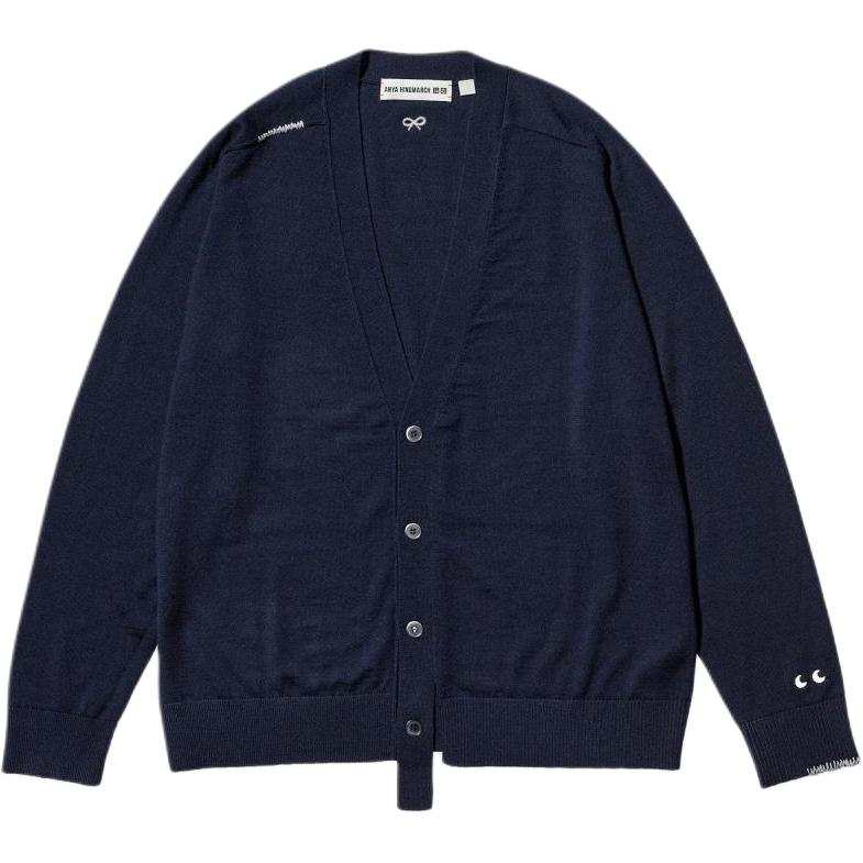UNIQLO X Anya Hindmarch Knitwear Women's Indigo V Neck Moderate Cardigan