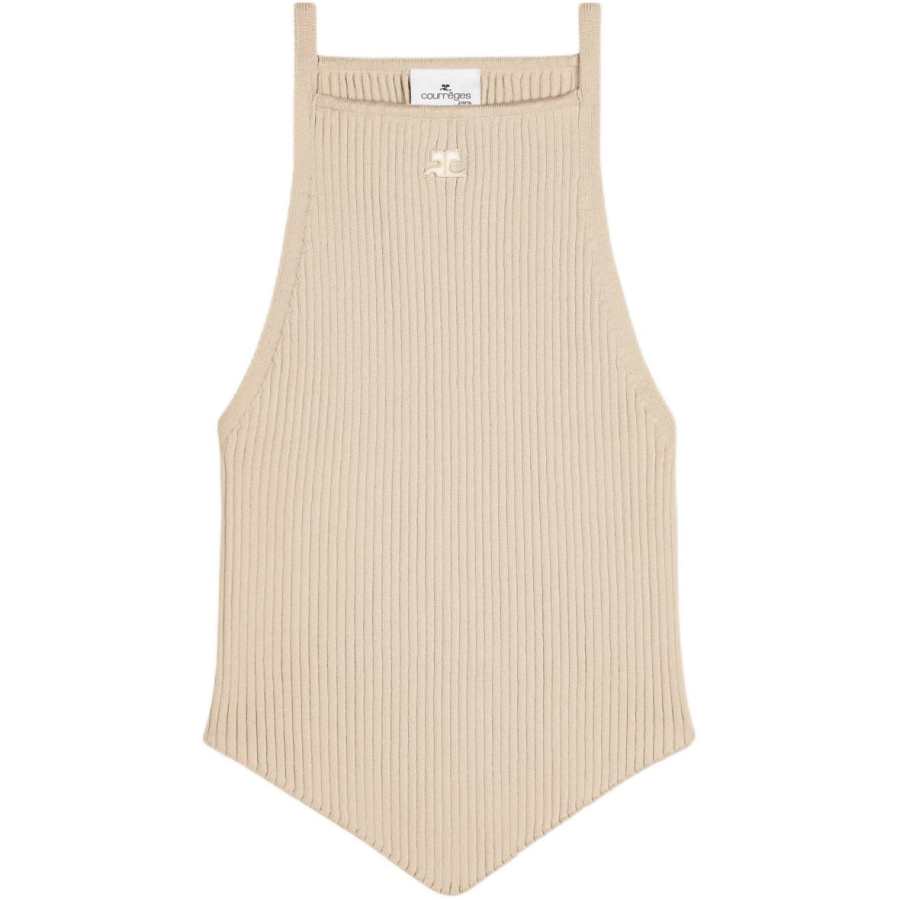 COURREGES Courrèges Pointy Rib Knit Tank Top
