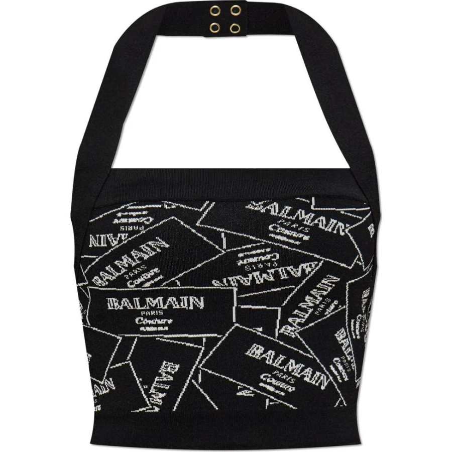 BALMAIN BALMAIN Logo Detailed Cropped Top