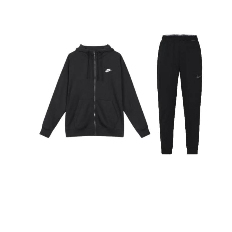 Nike Nike Thickened And Fleece Lined Basic Logo Zippers Hooded Long Sleeved Jackets & Coats Mid Rise Outdoor Pants