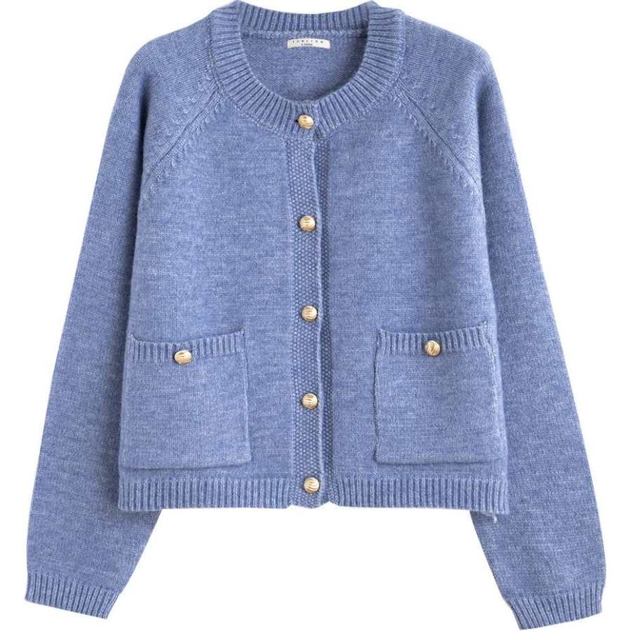 Tonlion Knitwear Women's Gray Blue
