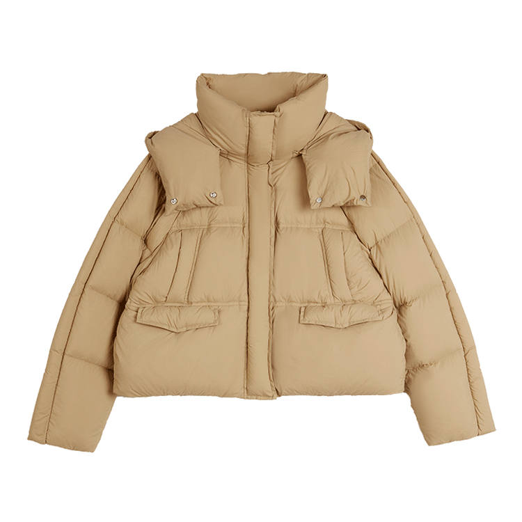 ELLE ELLE Down Jackets Women's Khaki Thickened