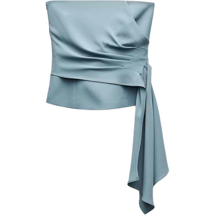 ZARA Strapless Top Women's Gray