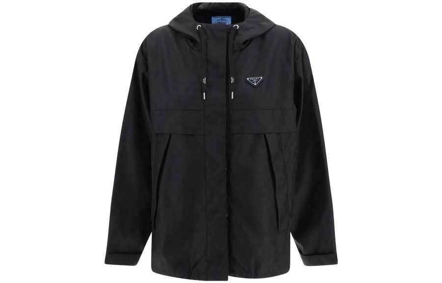 PRADA PRADA Jackets Women's Black Hooded Moderate Other