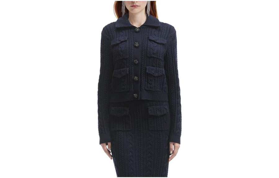 Self-portrait Self portrait Knitwear Women's Navy Blue
