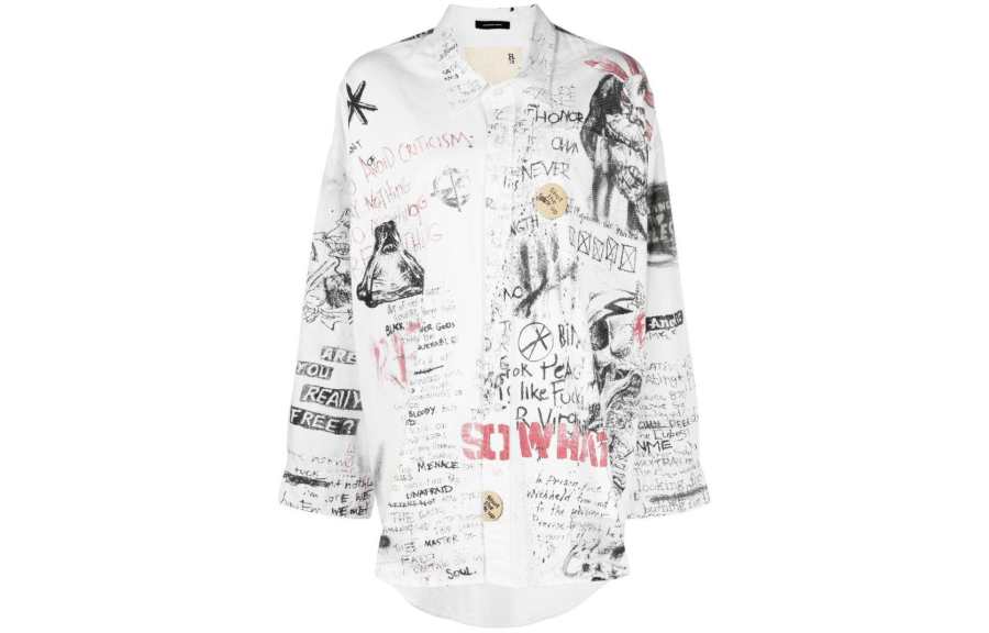 R13 Shirts Women's White Lapel Moderate Other