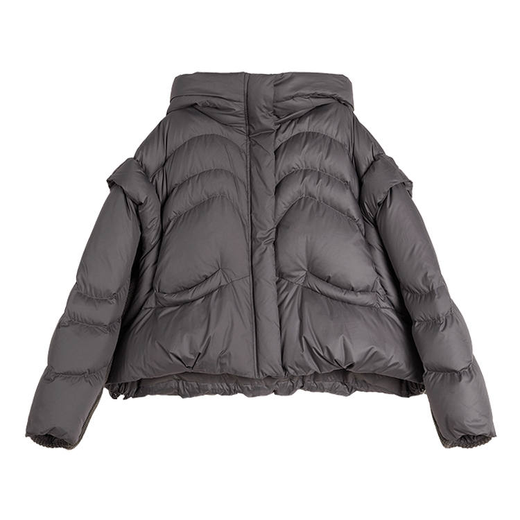 ELLE ELLE Down Jacket Women's Medium Gray