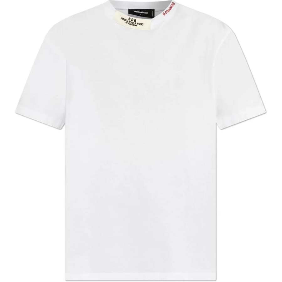 DSQUARED 2 Dsquared2 Regular Fit Embroidered Neck T Shirt