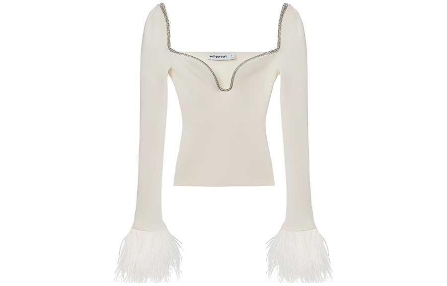 Self-portrait Self portrait Knitwear Women's Ivory White