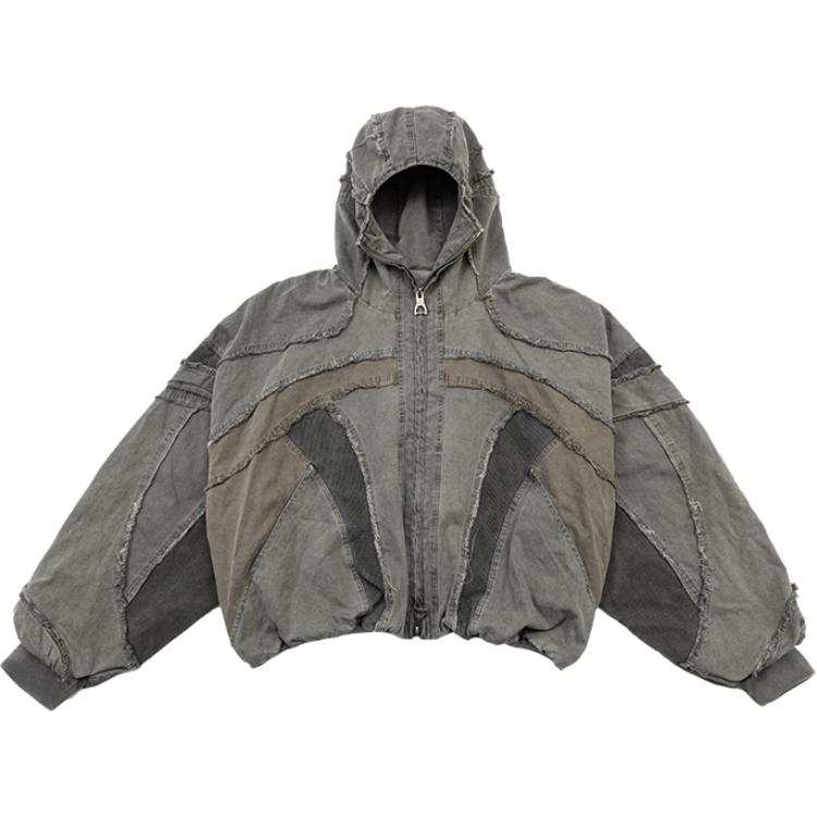 D 5 OVE Jackets Unisex Gray Hooded Moderate Other