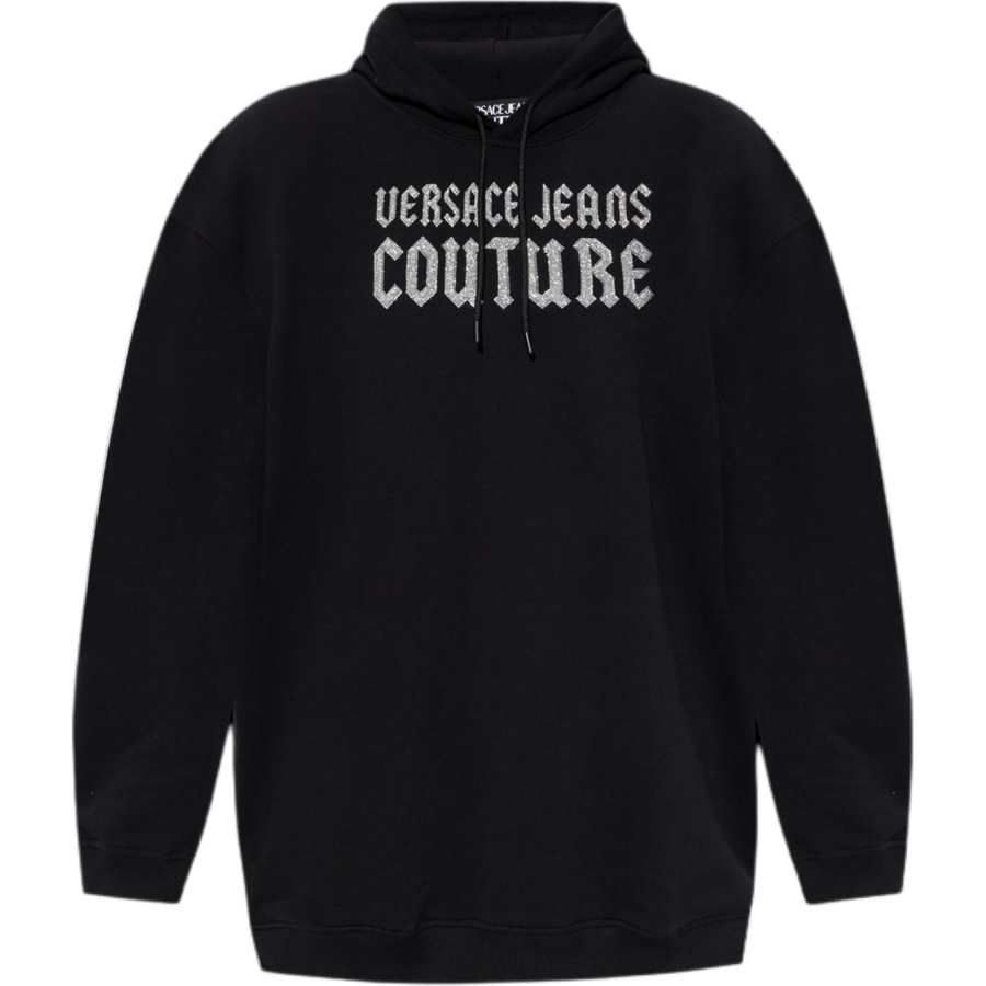 VERSACE JEANS Couture Glittered Logo Drawstring Hoodie