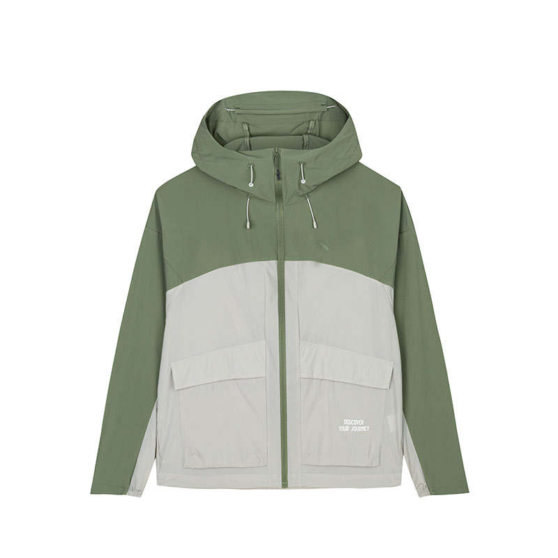 Anta x National Geographic Jackets & Coats Women's Ore Green/Jade Gray