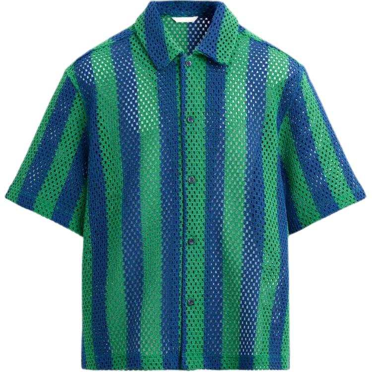 ZARA Shirts Men's Green Lapel Moderate