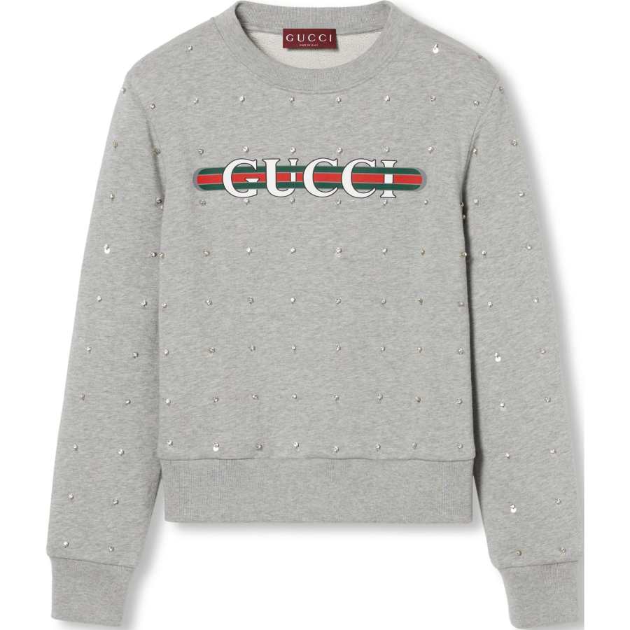 GUCCI GUCCI Logo Printed Embellished Sweatshirt