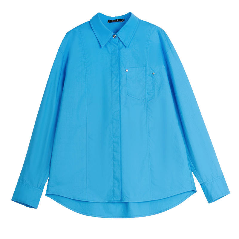 ELLE Shirts Women's Lapel Moderate Shirt