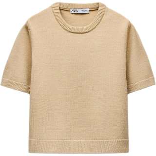 ZARA Regular T Shirt Women's Beige