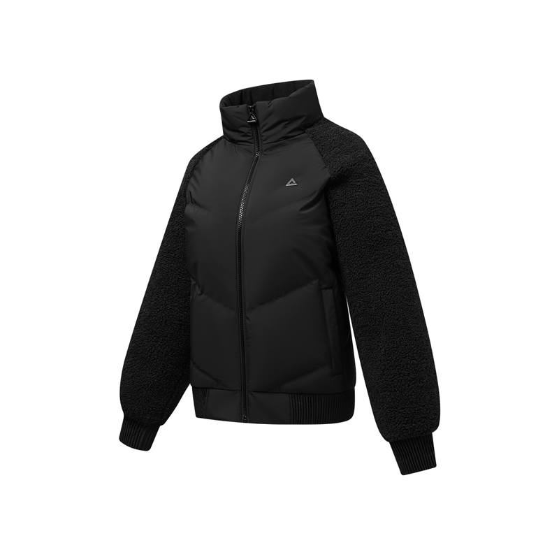 PEAK PEAK Down Jackets Women's Black Stand Collar Thickened Down Jacket