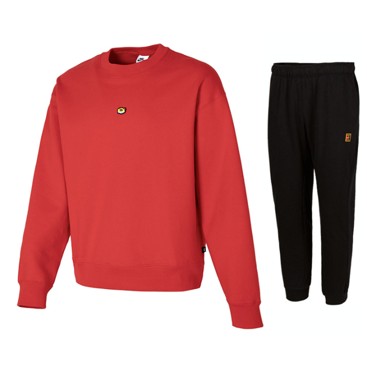 Nike Nike SB Minimalist Style Brand Logo Comfortable Thermal Fleece Lined Pullover Sweatshirt Knitted Fabric Pants