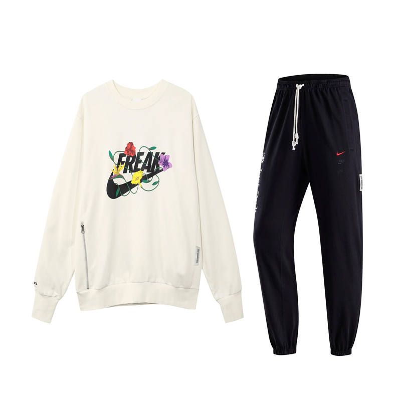 Nike Nike CNY Collection American Crew Neck Print Long Sleeved Quick Dry Fleece Lined Basketball Knitted Fabric Pants