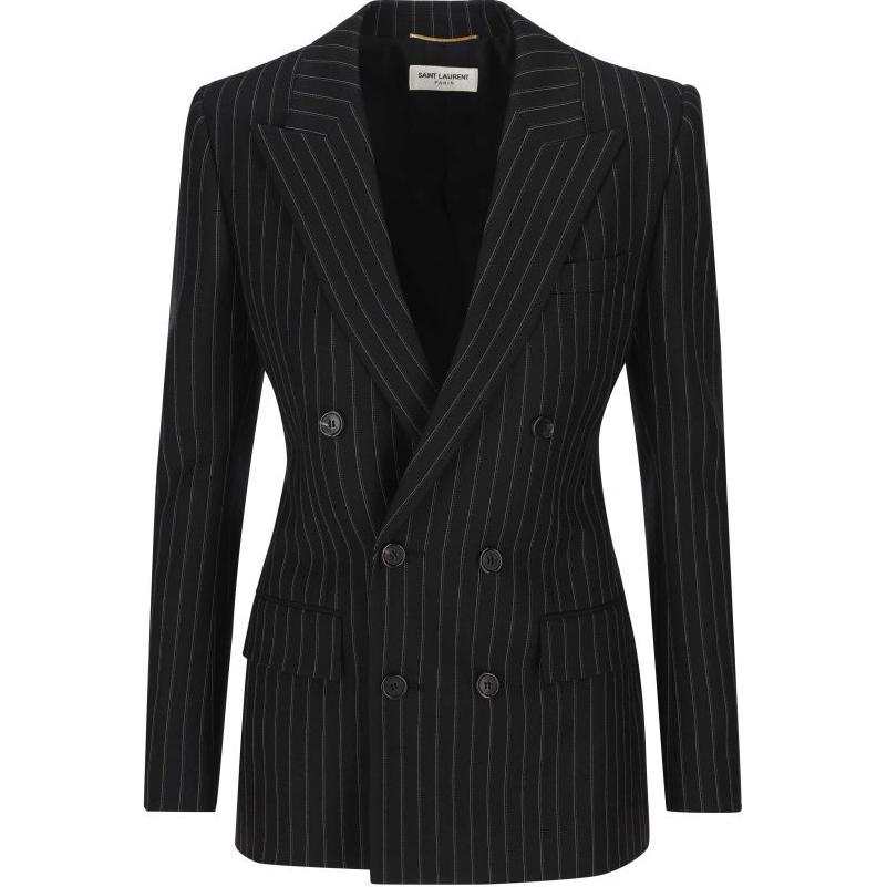 SAINT LAURENT SS22 Business Suit Coat Women's Black