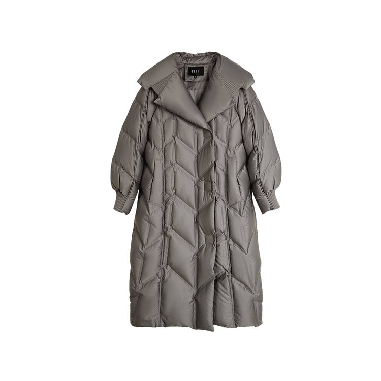 ELLE ELLE Down Jacket Women's Light Gray