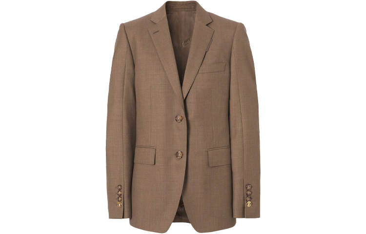 Burberry SS21 Business Suit Coat Women's Dark Taupe Umber