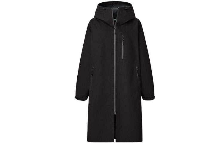 UNIQLO X THEORY Coats Women's Black Hooded Moderate