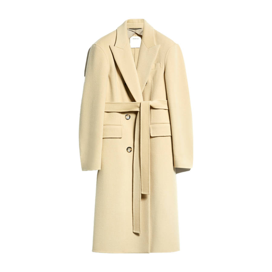 SportMax Coats Women's Light Umber Lapel Moderate