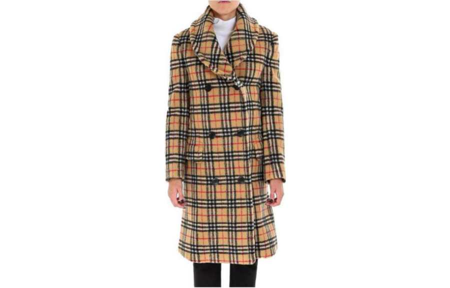 Burberry Coats Women's Multicolor Lapel Moderate Straight Fit