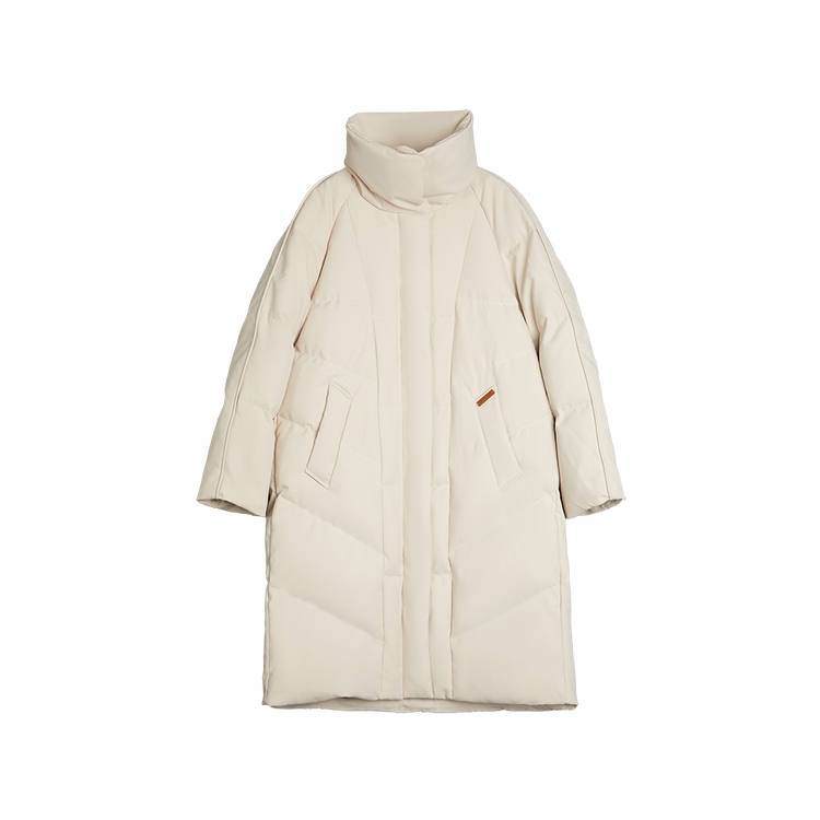 ELLE ELLE Down Jacket Coat Women's Ecru