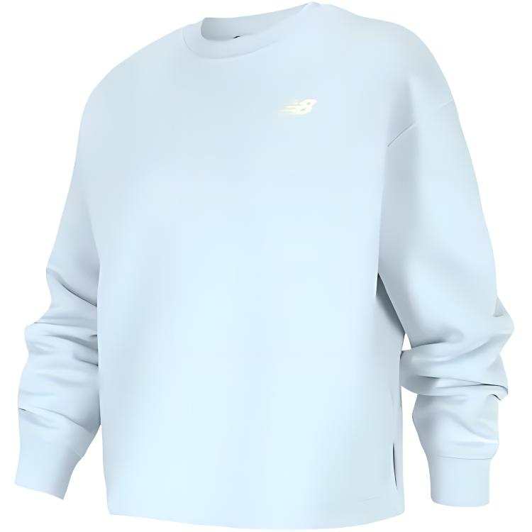 New Balance New Balance Linear Heritage Brushed Back Fleece Crewneck Sweatshirt Women's Quarry Blue