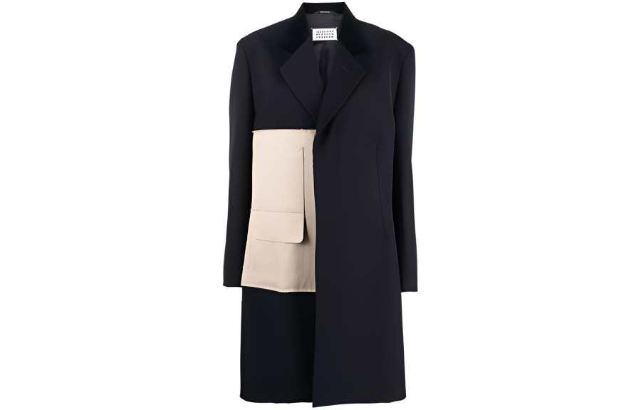 Maison Margiela Coats Women's Dark Blue Lapel Moderate