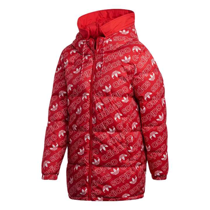 Adidas Adidas Down Jackets Women's Red Hooded Reversible