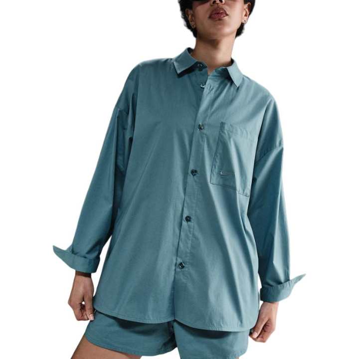 Nike Nike Sportswear Chill Poplin Women's Loose Long Sleeve Button Up Top
