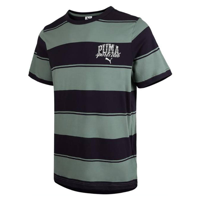PUMA T Shirts Men's Green Crew Neck Moderate Straight Fit
