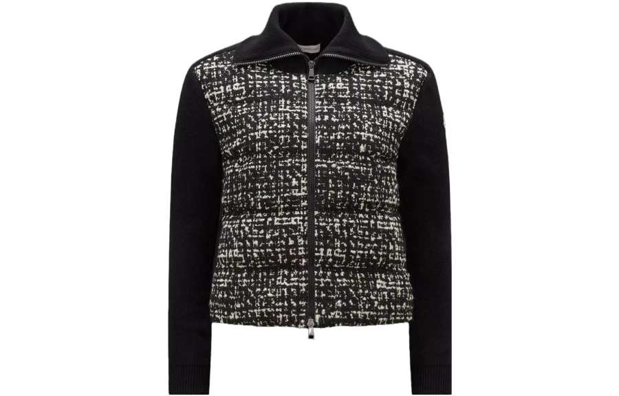 Moncler Moncler Padded Tweed panelled Wool Jacket