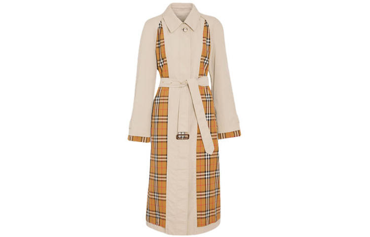 Burberry Coats Women's Beige Lapel Moderate