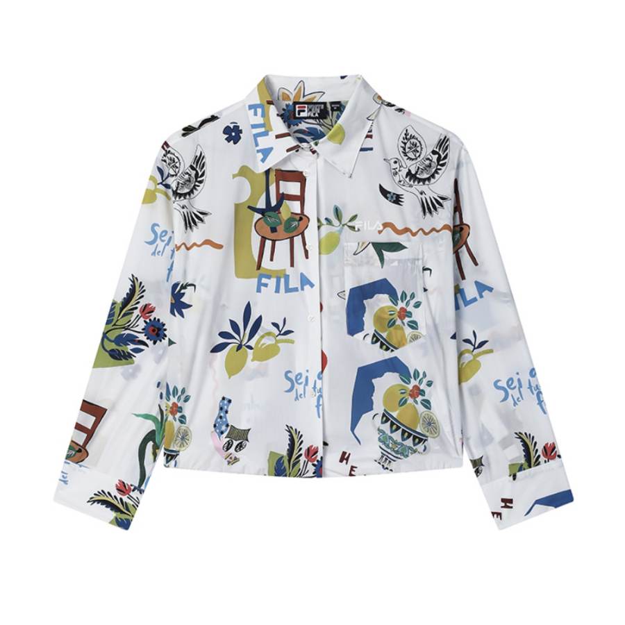 FILA Lifestyle HERITAGE Polo Shirt Women's All Over Print