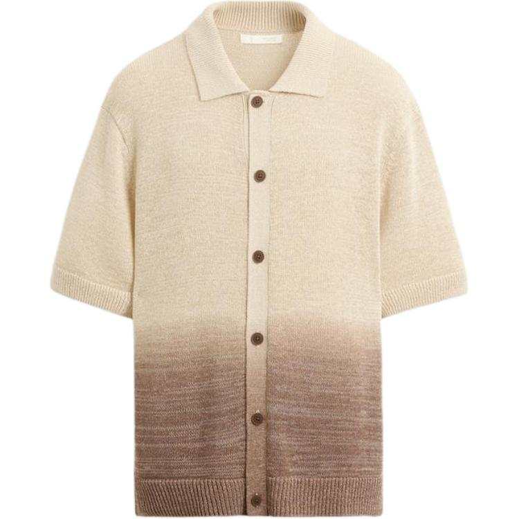 ZARA ZARA Shirts Men's Beige Lapel Moderate
