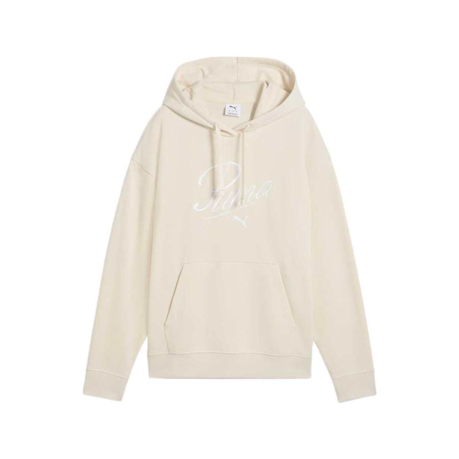 PUMA Sweatshirts Women's Beige/87 Hooded Moderate Regular